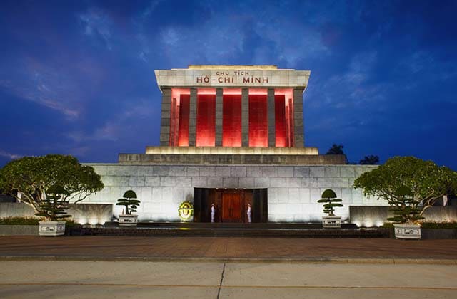 The Ho Chi Minh Mausoleum is the final resting place of Vietnamese Revolutionary leader Ho Chi Minh in Hanoi, Vietnam. (Hanoi Travel Guide - Go Explore Vietnam)