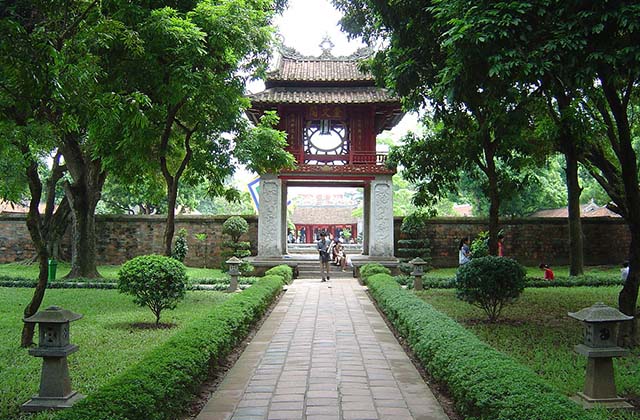 The Temple of Literature is a Temple of Confucius in Hanoi, northern Vietnam. The temple hosts the Imperial Academy, Vietnam's first national university. The temple was built in 1070 at the time of Emperor Lý Thánh Tông. (Hanoi Travel Guide - Go Explore Vietnam)