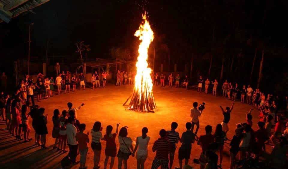 Campfire in Lac village