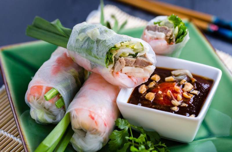 Fresh spring roll salad