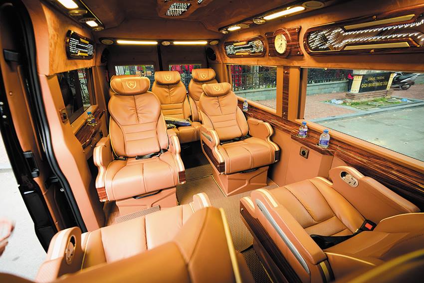 Interior design in the limousine bus vietnam