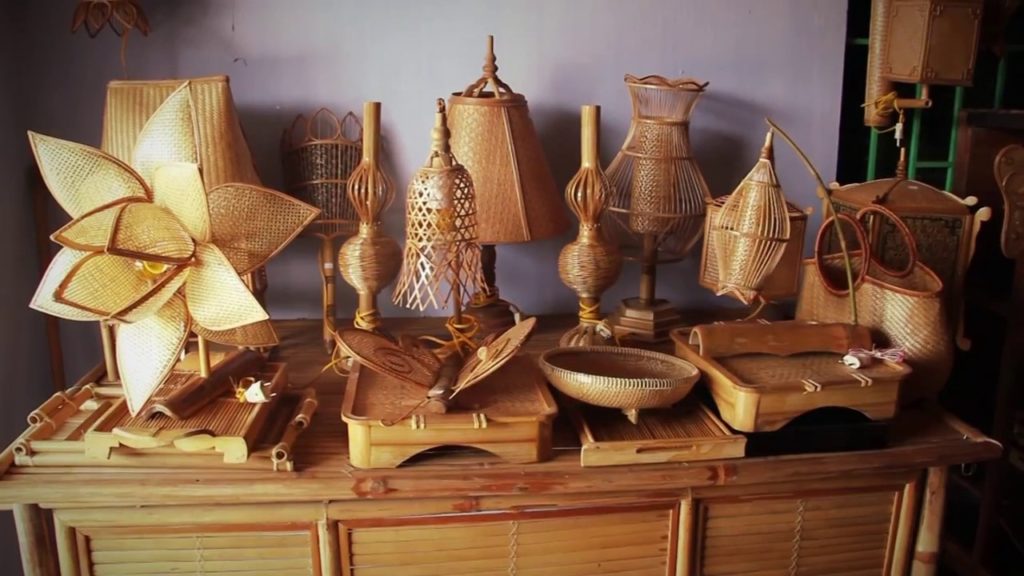 Souvenirs from bamboo and rattan