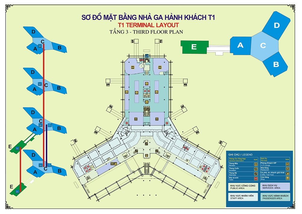 Hanoi International Airport Noi Bai Other Information You Need To Know   T1 Terminal Third Floor Hanoi International Airport 