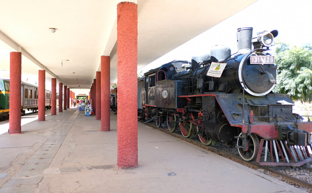 Steam locomotive in Da Lat Railway Station