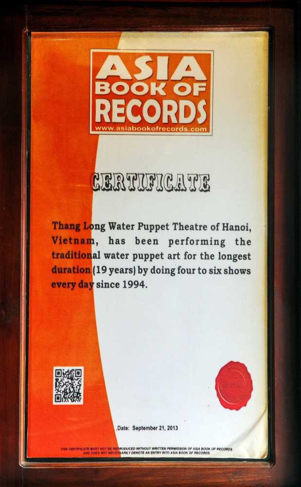 Asia Book of Records Certificate