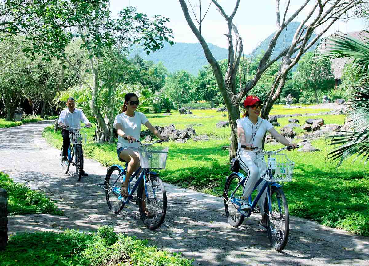 Cycling around the resort