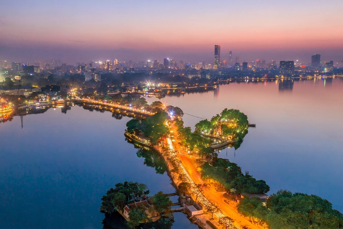 Thanh Nien Street near West Lake Hanoi